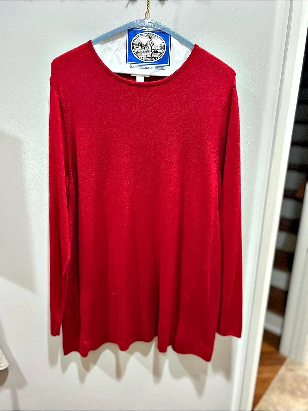 J. Jill Long Sleeve Top in Red Large